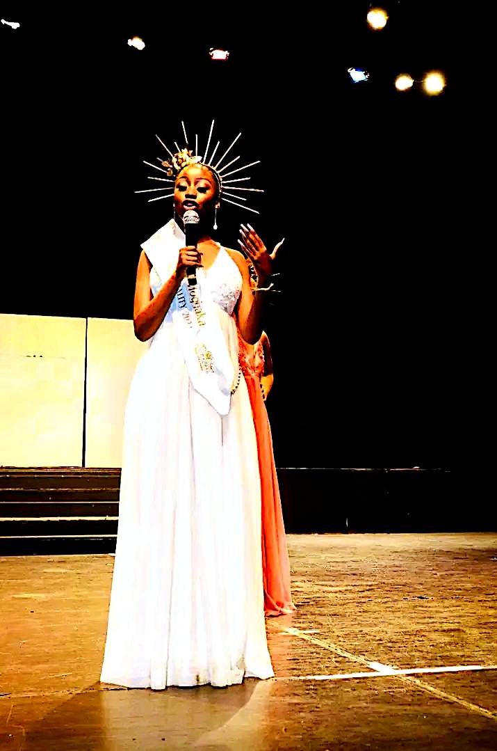 A Miss Moqhaka participant on the runway